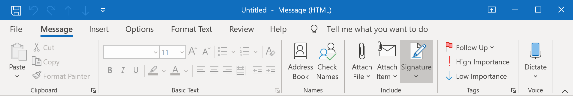 How To add HTML Signature To Outlook 